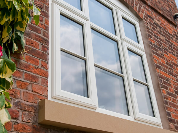 White UPVC Georgian Windows